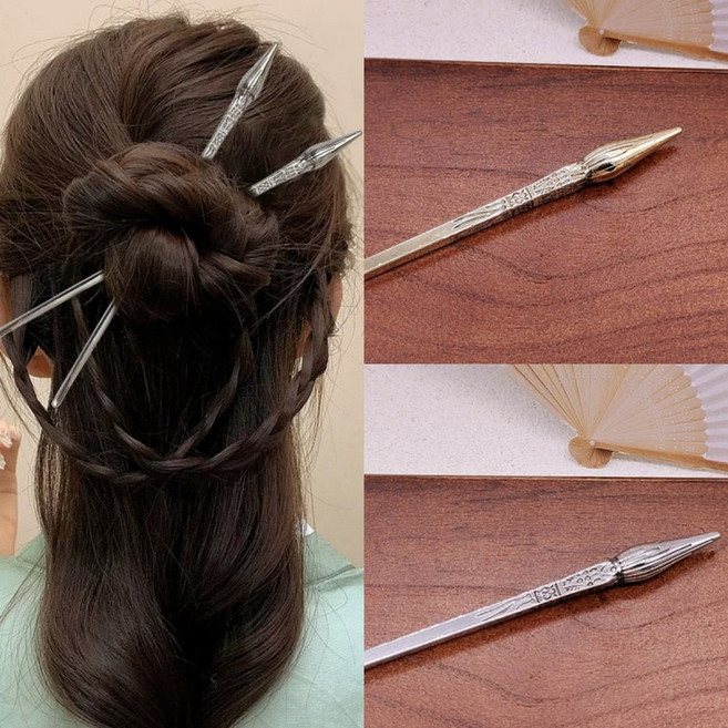 ZMBIRD 2종세트 올림머리 비녀 심플 메탈 똥머리 N2819