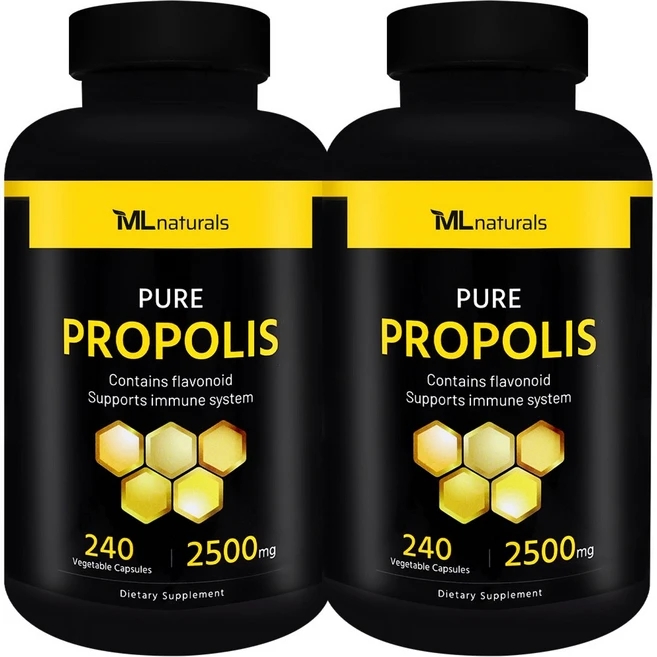 [미국빠른직구] 마이라이프 내추럴스 프로폴리스 2500mg 240정 2병, 2개 - 쿠팡