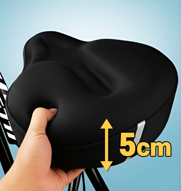 벨로브 쿠션감있는 무통증 자전거 안장 쿠션 커버, 1개, 로브블랙