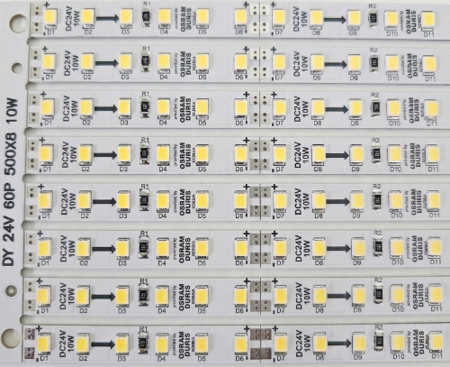 엘이디바 DC24V 2835 500X8 60발 10W 5700K, 백색, 1개