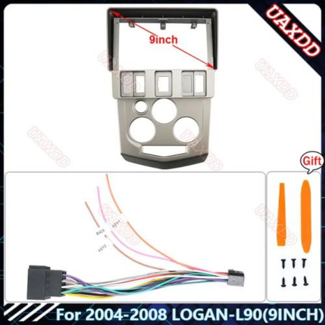2004 2008 르노 로고 L90 차량용 라디오 안드로이드 DVD 스테레오 오디오 스크린 멀티미디어 비디오 CD 플레이어 내비게이션 CD 케이블 하네스, 없음, 3) FOR 04-08 LOGAN L90