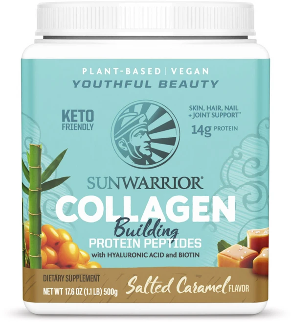 선워리어 콜라겐 빌딩 프로틴 펩타이드 솔티드 캐러멜 맛 키토 비건, 1개, 500g - 쿠팡