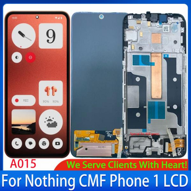 6.67인치 AMOLED/OLED 노씽 CMF 폰 1 LCD 디스플레이 터치 스크린 패널 디지타이저 A015, 02 OLED With Frame