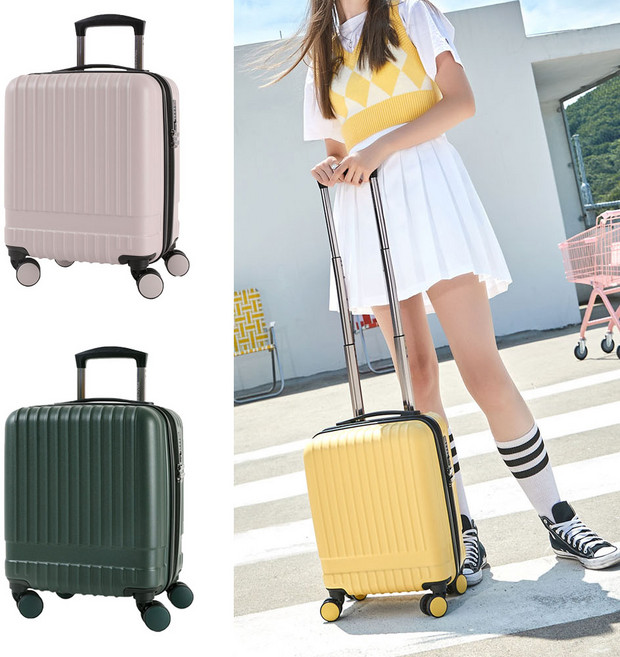 트래커 소형 15인치 캐리어 확장형 [작은가방~가벼운 여유로움] 더블휠 국내여행용 학생용 수학여행용 캐리어
