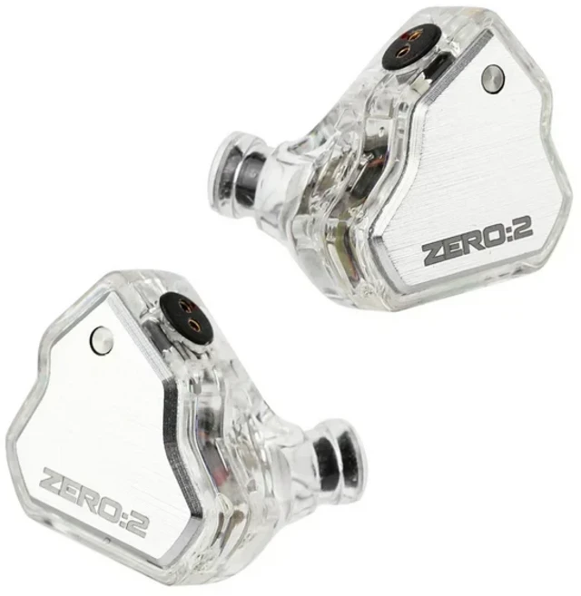 7Hz x Crinacle Zero 2 헤드폰 HIFI zero2 IEM 10mm 동적 드라이브 케이블 헤드폰 OFC 케이블이 있는 뮤지, 04 Silver 3.5 No Mic