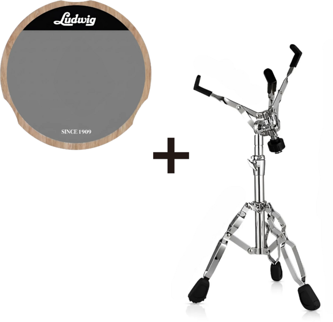 루딕 드럼 연습 패드 12인치 (스탠드 추가 가능), 1개, 그레이 (12인치) + 스탠드