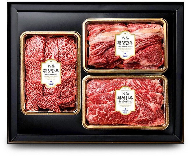1등급 횡성한우 암소명품구이 세트 7호 [꽃등심400g+갈비살300g+살치살300g], 1개
