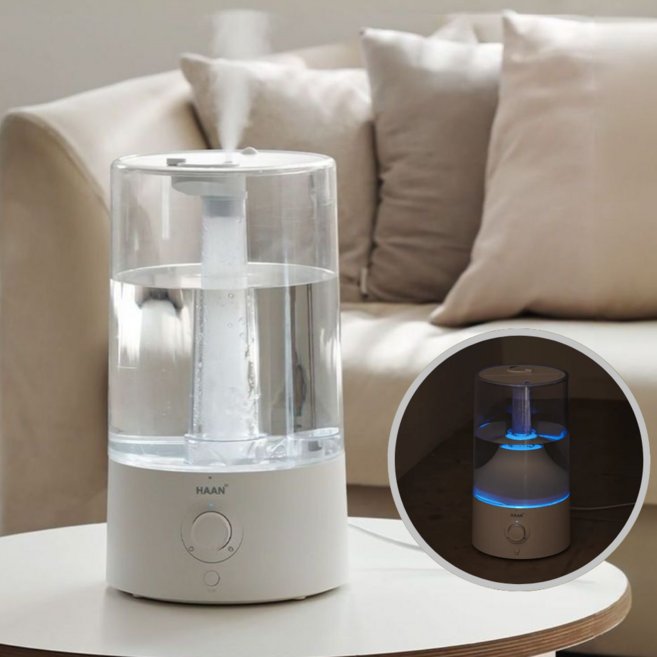 [25년형 안심 수분 공급] 한경희x슈리 UV살균 복합식 가습기 초저소음 초미세 에어미스트 대용량 5L 아기가습기 간편세척 무드등