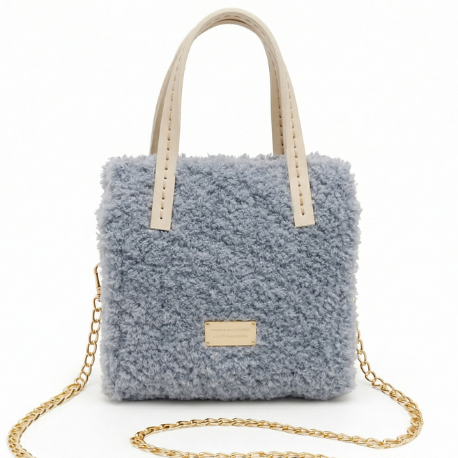 영상제공 샤샤벨 네트 공예 뽀글이 가방 만들기 diy 재료 세트, 블루, 1개