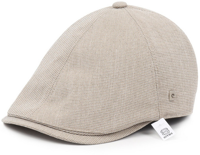 비토스 피에르가르뎅 25S/S 미니하운드투스체크 경량 헌팅캡 파크골프모자 도리구찌 모자