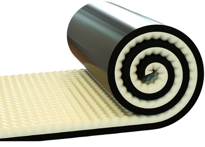 접착식 벽면 흡음재 고밀도 고무 방음 롤 매트 5cm 1제곱미터, 1개, 아이보리