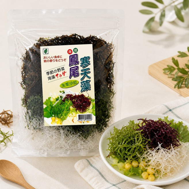 興嘉 鳳尾寒天藻 南極紫晶藻 綜合海藻 60g 80g 組合包, 1個, 鳳尾寒天藻 60g/包