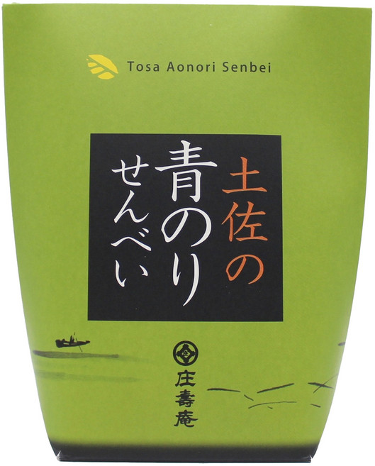 쿠리야마 바카우케 아오노리 센베이 (파래 맛) 쌀과자 스낵 18개입, 54g, 1개