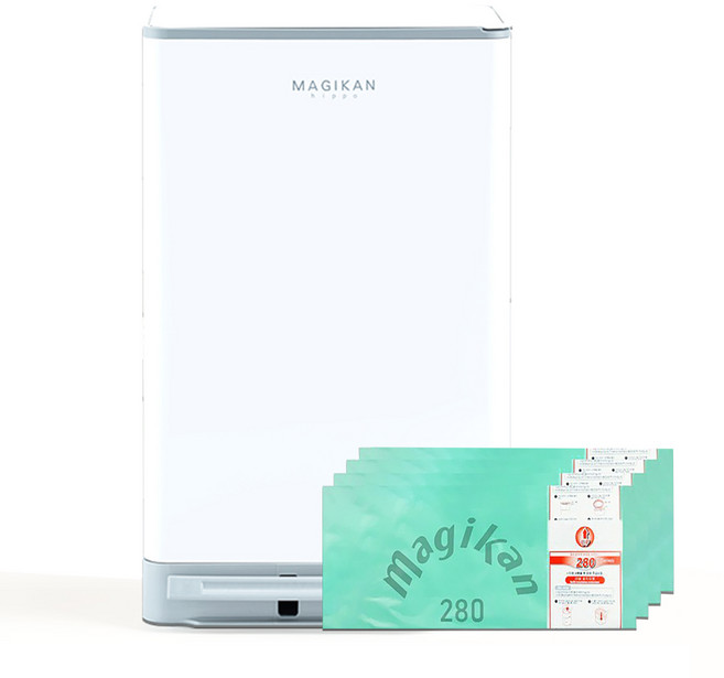 매직캔히포27L+ 필4개 (기본포함5개) MH280 듀얼락시스템 신제품, 01_화이트27L+리필4개_MH280WG+280R4G