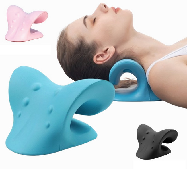 넥스트레처 바른자세 일자목 어깨 경추 교정 목받침대 목베개 넥헤먹 목스트레칭기, 1개