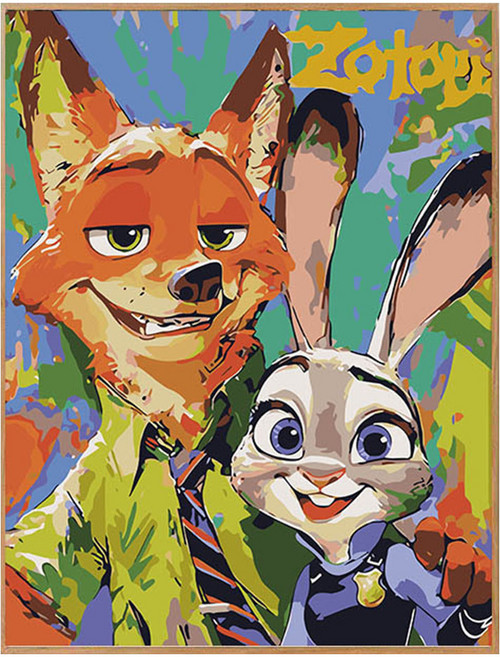 코지하루 DIY 명화그리기 유화 그림 그리기 아크릴화, 주토피아B 30x40 (B849), 1개