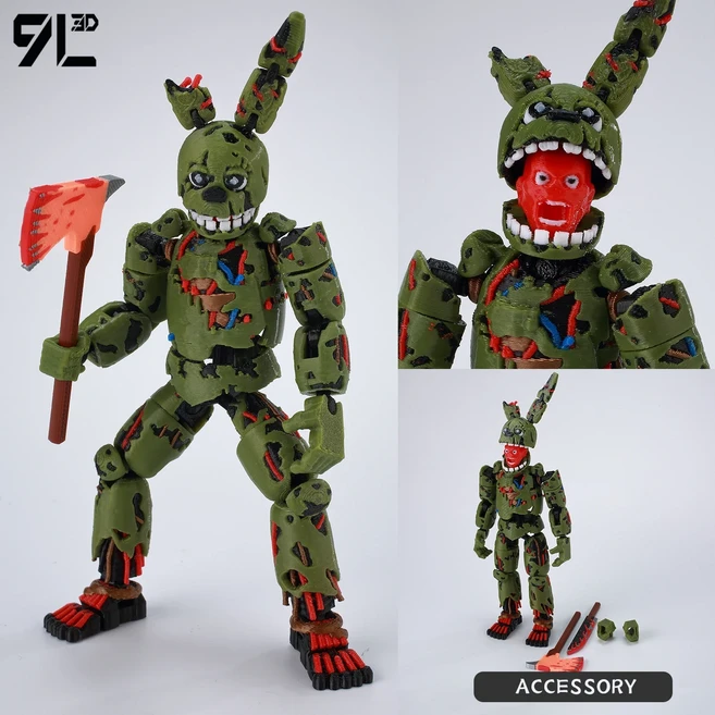 3D피규어 9L3D 프린팅된 FNAF 프레디 파즈베어 피자 스프링트랩 장난감 액션 피규어 모델 럭키13 13 장식, 01 Daryl Dixon
