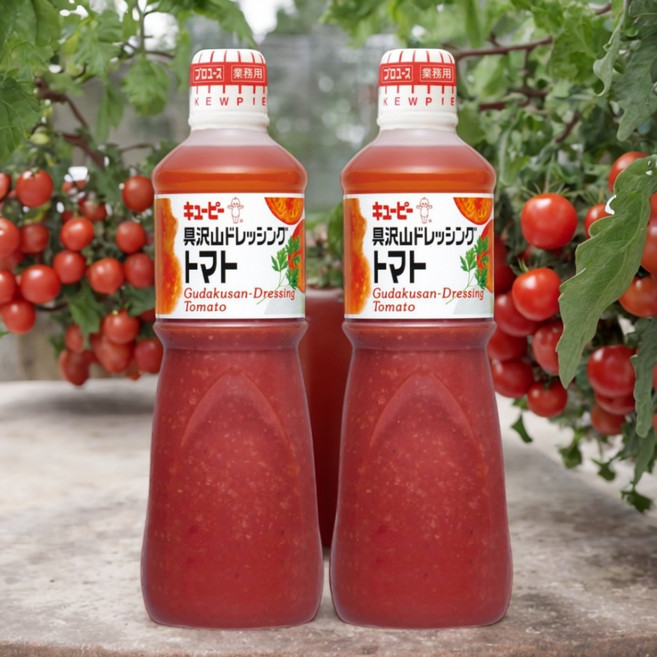 일본 키유피 소라도레 드레싱 토마토 소스 1리터 x2팩 샐러드 고기 볶음, 2개, 1L