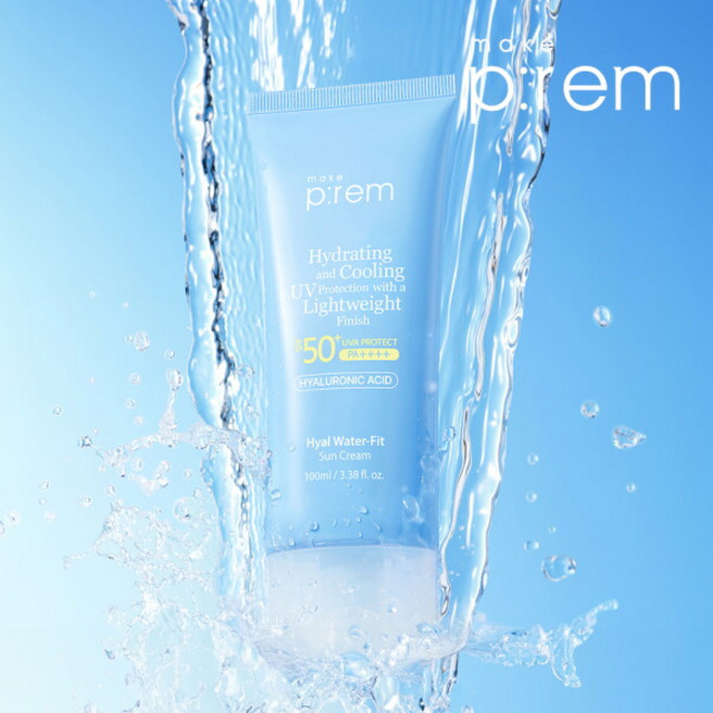메이크프렘 히알 워터핏 선크림 100ml( 랜덤 선크림 10ml), 1개, 100ml