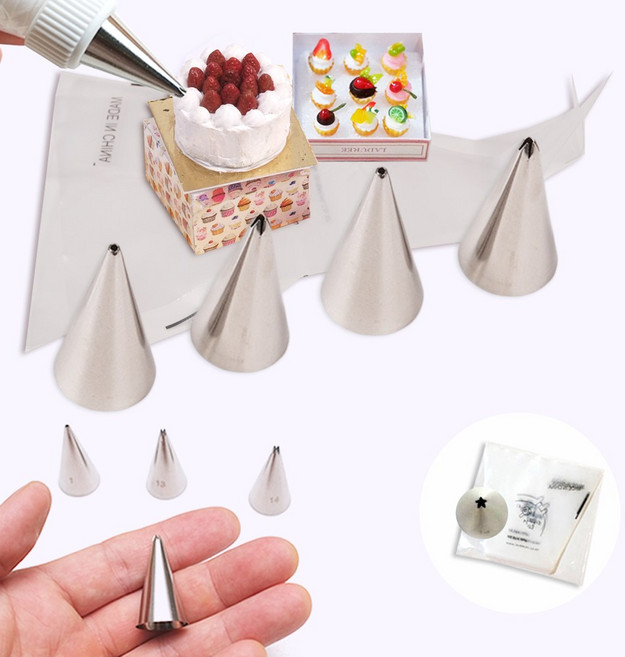 미니를사랑하는사람들 미니어쳐 전용 크림짜는노즐세트 (16시까지 당일발송), 3번 초소형 별노즐24호+특수비닐1장