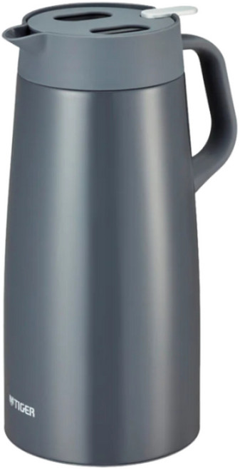 【TIGER 虎牌】北歐風桌上型不鏽鋼真空保溫壺 1600ML, 暗灰色2000ml, 2000ml, 1個