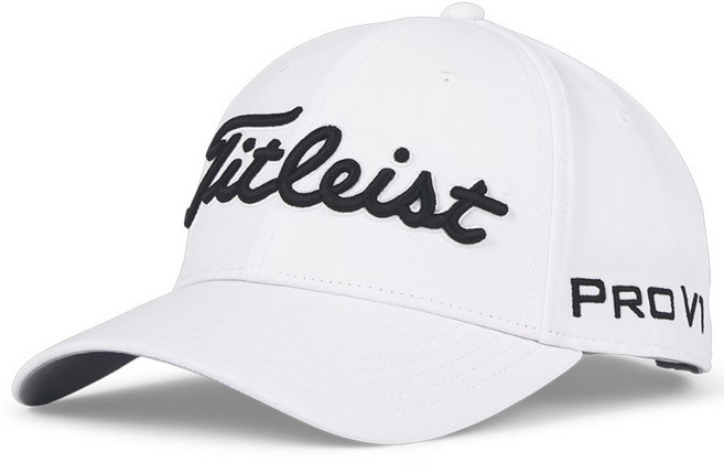 타이틀리스트 2025 투어 퍼포먼스 모자 TH25ATPA, 화이트/블랙, 1개