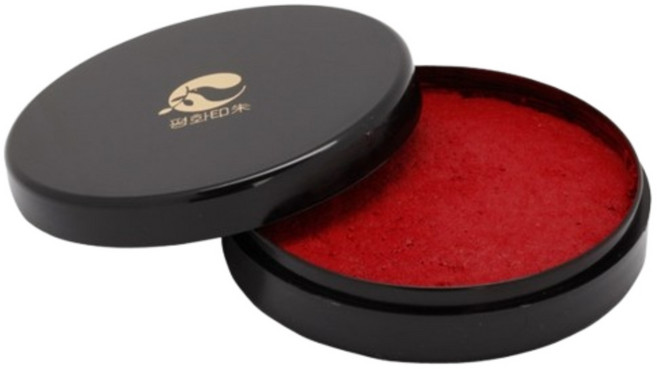 찌꺼기없는 국산 평화 휴대용 원형 도장 인주 법무사 부동산 사무용 빨강 인주 밥 휴대하기좋은크기 회사 비품 임대계약서 증명서