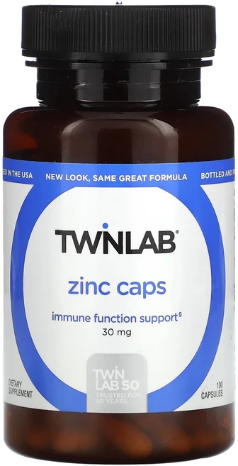 단백질 비타민 철분 마그내슘 칼슘 Twinlab 아연 캡슐 30mg 캡슐 100정 고루고루섭취해주세요, 1개 - 쿠팡