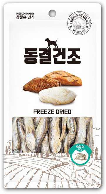 참좋은간식 강아지 고양이 동결건조간식, 열빙어, 60g, 1개