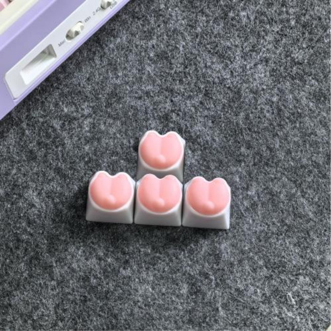 케이크키캡 음식키캡 소장용키캡 컬러키캡 캐릭터키캡 귀여운키캡 커스텀키캡 키보드키캡 조약돌키캡, Corgi Butt-4pcs