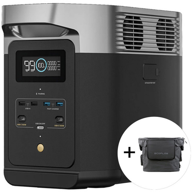 에코플로우 올인원 인산철 파워뱅크 델타2 배터리 1024Wh EFD330, 델타2파워뱅크, 1개