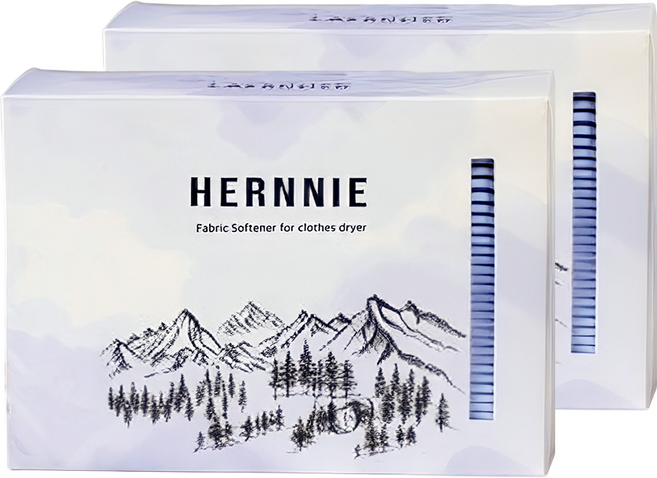 에르니 드라이 건조기시트 섬유유연제 패브릭 소프트너, 2세트