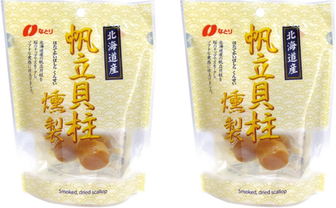 나토리 훈연 가리비 관자 안주 2팩 홋카이도산, 2개, 42g