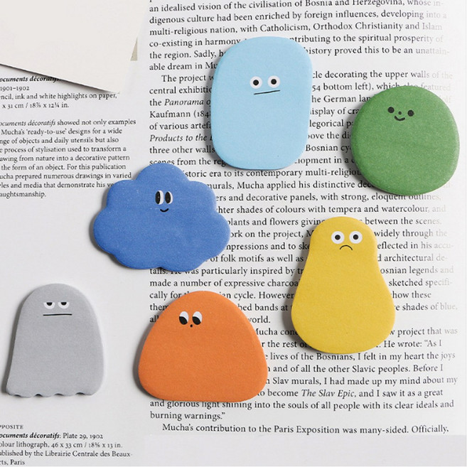 미니 포스트잇 6종 세트 접착 메모지 다이어리 꾸미기 스티커, 1세트