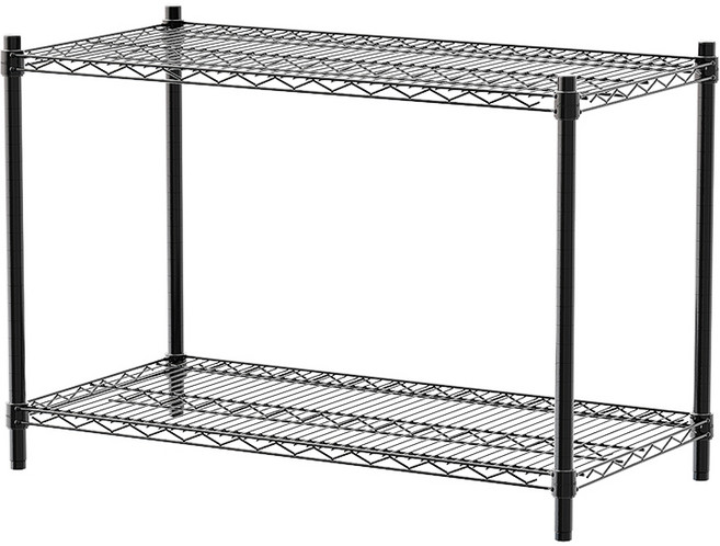 比架王 荷重型 90x45x60公分 二層波浪架, 黑色, 1個