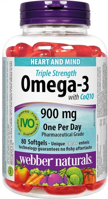 노화예방영양제 오메가3 코엔자임 Q10 큐텐 하루1정 1통80캡슐 캐나다내수용, 1개, 80정 - 쿠팡