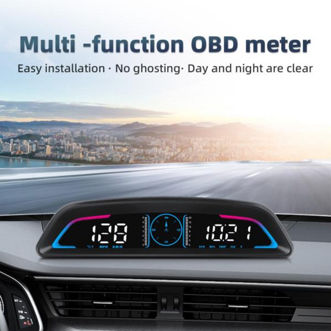 G3 / B3 헤드 업 디스플레이 OBD2 GPS 스마트 자동차 HUD 디지털 속도계 보안 경보 RPM 수온 타코미터 시계, B3 OBD HUD, 1개