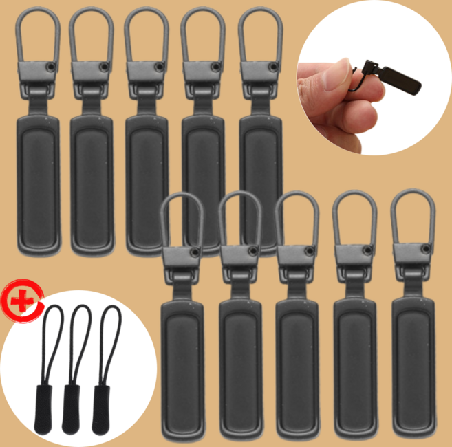 요즘일상 지퍼 고리 지퍼손잡이 지퍼풀러 가방 쟈크 수리, 1개, 블랙