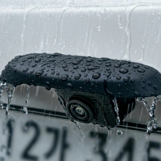 SABUDU 후방카메라 빗물가리개 실리콘 커버 레인 쉴드, 에디션 클래식 블랙, 1개