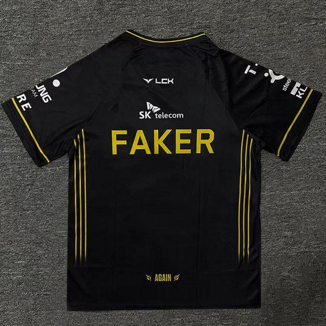 티원 가을 점퍼 롤 유니폼 23시즌 2023 T1 LOL 옷, 1개, Faker  반팔