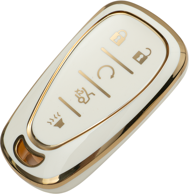 쉐보레 호환 스마트 차 키케이스 키홀더 TPU 키커버 리모컨, TA16-5버튼, 화이트골드