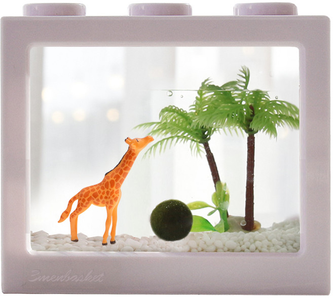 세남자바스켓 귀여운 동물친구들 국산 마리모 키우기 DIY세트, 기린세트+흰색 블럭, 1개