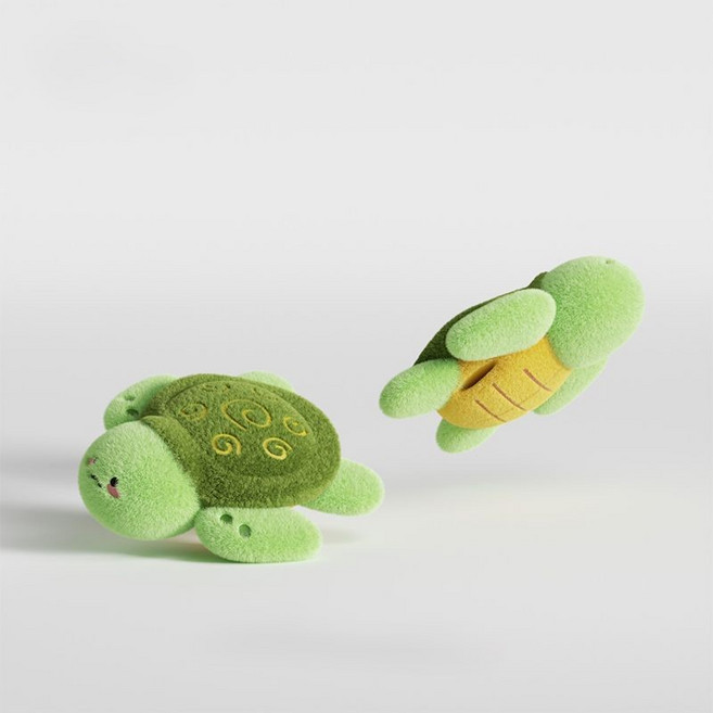 FURENDO 강아지 봉제 삑삑이 간식 숨김 장난감 노즈워크 치아 놀이 소형 중형견용, 1개, 바다거북(13*13*4cm)