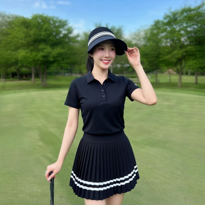 반샐리 니트 파크골프 차외선차단 모자