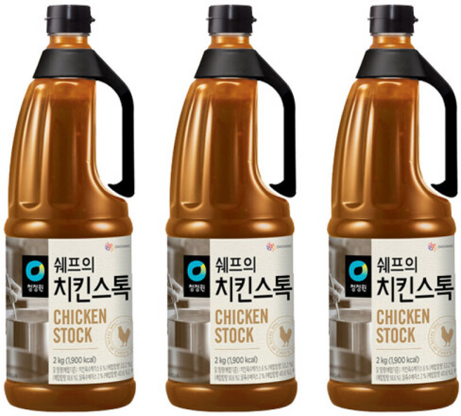 청정원 쉐프의 치킨스톡, 3개, 2kg