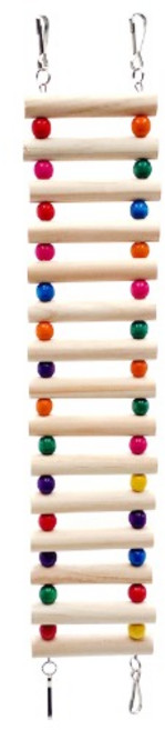 자유변형 앵무새 사다리 장난감 나무 구슬 징검다리 40cm 코뉴어 모란 왕관, 1개