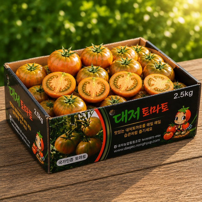 [재구매 1위] 대저토마토 짭짤이 로얄과 1+1팩 한정수량 750g 2.5kg, 1개, M (중과) 2.5kg