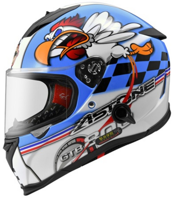 Astone GTB800 全罩安全帽, 藍|白,XL