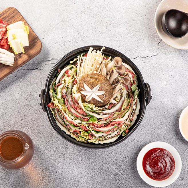 [담짜몰]혼자즐기는 미니 밀푀유나베 밀키트(1~2인분), 혼자즐기는 미니 밀푀유나베 밀, 1개, 750g