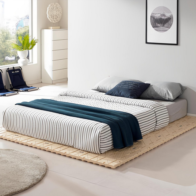 알뜨리 매트리스 받침대 퀸 킹 겸용, 베이지